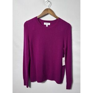 Nordstrom Cashmere Sweater Womens Large Pink 100% Cashmere Crewneck Pullover
